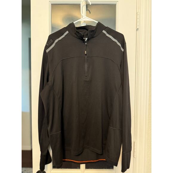5.11 TACTICAL MEN'S MAX EFFORT 1/4 ZIP PULLOVER, black XL - Picture 2 of 6